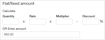 950 is entered in the OR enter amount field.